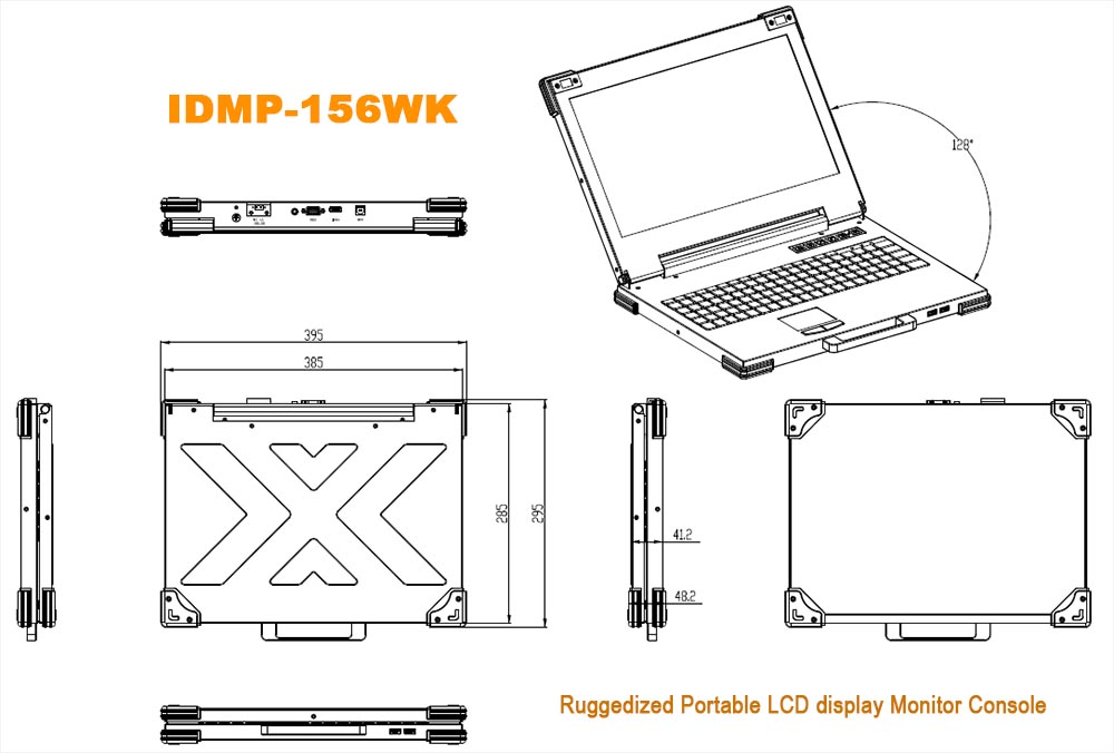Portable monitor with keyboard