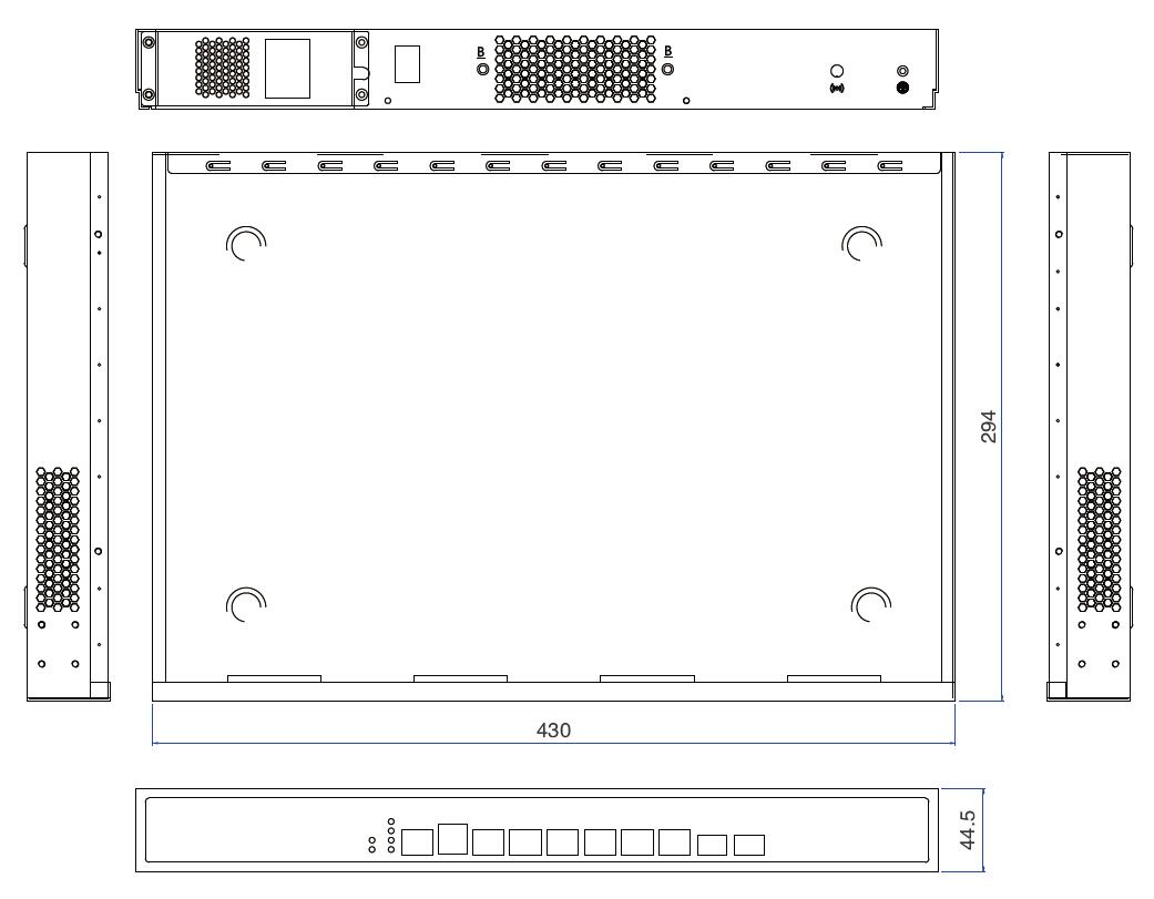 网络安全设备，带 6x RJ45 和 2x SFP LAN 的网络安全设备 (Image 3)